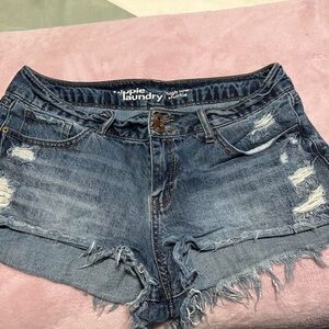 Hippie Laundry Distressed Blue Jean Shorts